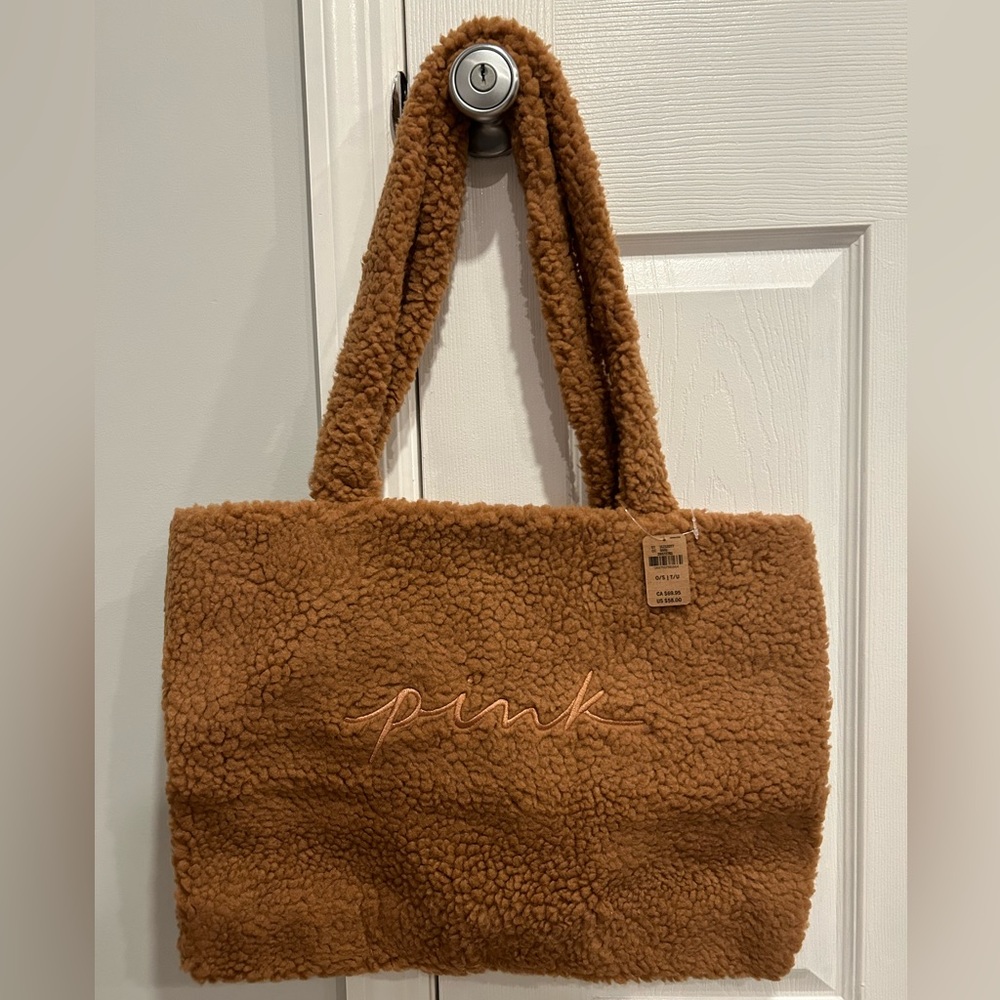 VS Pink Sherpa Tote Bag